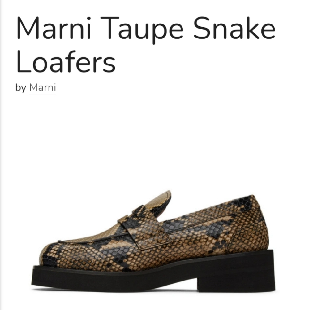 Marni Python Print Chunky Loafers - image 8